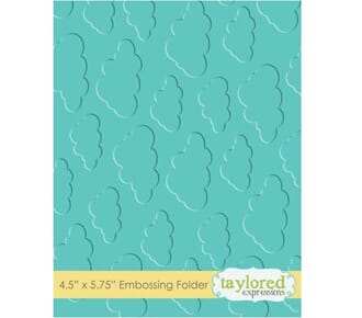 Taylored Expr: Cloudy Days Embossing Folder, 4.5x5.75 inch