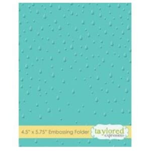 Taylored Expr.: Raindrops Embossing Folder, 4.5x5.75 inch