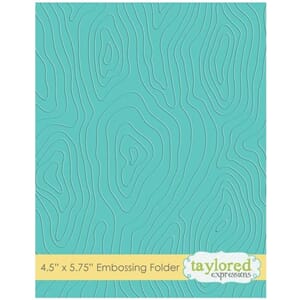 Taylored Expr.: Woodgrain Embossing Folder, 4.5x5.75 inch