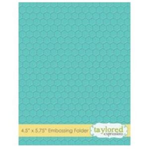 Taylored Expr.: Honeycomb Embossing Folder, 4.5x5.75 inch
