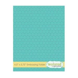 Taylored Expr.: Honeycomb Embossing Folder, 4.5x5.75 inch