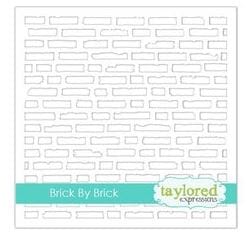 Taylored Expr.: Brick by brick Stencil, 6x6 inch