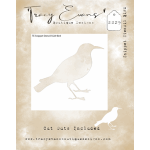 Tracy Evans - Bird 4x4 Inch Snippet Stencil