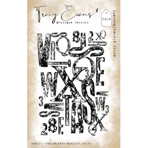 Tracy Evans - Artsy Alpha/Numbers A7 Stamp