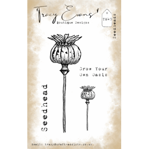 Tracy Evans - Seedheads A7 Stamp