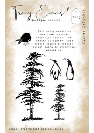 Tracy Evans - Winter Delights A7 Stamp