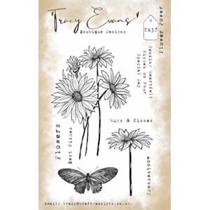 Tracy Evans - Flower Power A6 Stamp