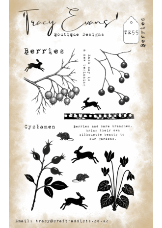 Tracy Evans - Berries A6 Stamp