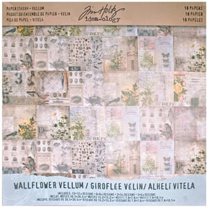 Tim Holtz: Wallflower Vellum - Idea-Ology Paper Stash 12 x12