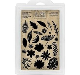Idea-Ology: Cutout Floral Cling Foam Stamps 24/Pkg