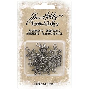 Idea-Ology: Snowflakes Metal Adornments, 0.5 - 0.625, 8/Pkg