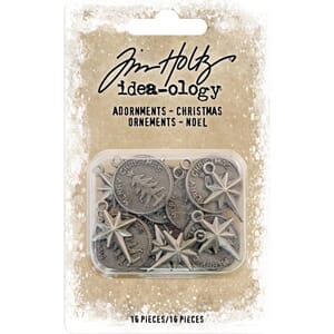 Idea-Ology: Antique Nickel Ornaments Metal Adornments 16/Pkg
