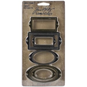 Tim Holtz Idea-Ology Label Frames Metal Adornments 6/Pkg