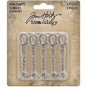 Tim Holtz Idea-Ology Metal Hook Clasps, 5/Pkg