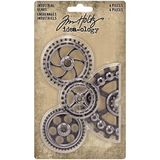 Tim Holtz Idea-Ology Antique Nickel Metal Industrial Gears