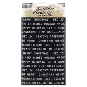 Idea-Ology - Christmas Sentiments Label Stickers, 64/Pkg
