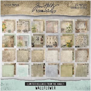 Idea-Ology - Wallflower 12x12 inch Paper Stash Vault