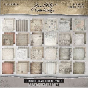 Idea-Ology - French Industrial 12x12 inch Paper Stash Vault