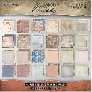 Idea-Ology - Correspondence 12x12 inch Paper Stash Vault