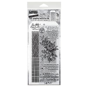 Tim Holtz - Mixed Media #19 Tim Holtz Stamps/Stencil