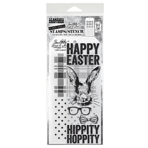 Tim Holtz - Hipster Bunny Tim Holtz Stamps/Stencil