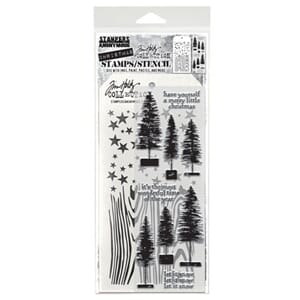 Tim Holtz - Bottlebrush Trees Tim Holtz Stamps/Stencil