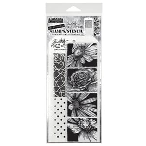 Tim Holtz - Bold Botanicals Tim Holtz Stamps/Stencil