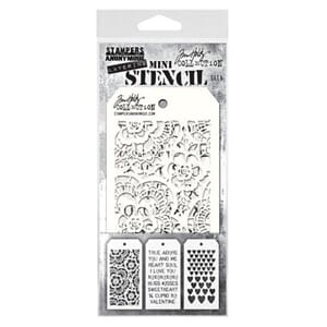 Tim Holtz: Set 6 - Mini Layered Stencil Set 3/Pkg