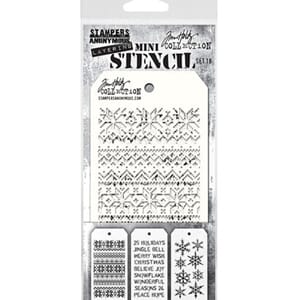 Tim Holtz: Set 18 - Mini Layered Stencil Set 3/Pkg