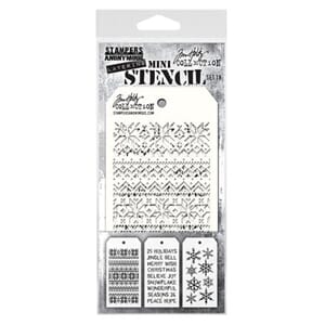 Tim Holtz: Set 18 - Mini Layered Stencil Set 3/Pkg
