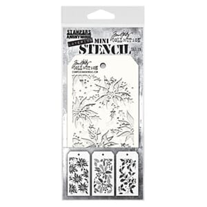 Tim Holtz: Set 19 - Mini Layered Stencil Set 3/Pkg