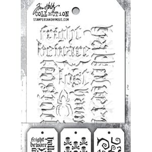 Tim Holtz: Set 62 - Set #23 Tim Holtz Layering Mini Stencil