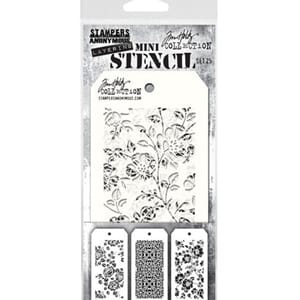 Tim Holtz: Set 25 - Mini Layered Stencil Set 3/Pkg