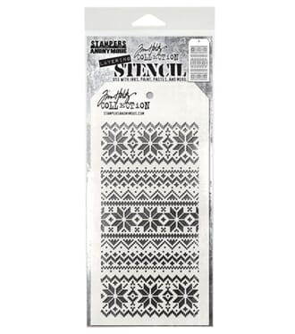 Tim Holtz: Holiday Knit - Layered Stencil
