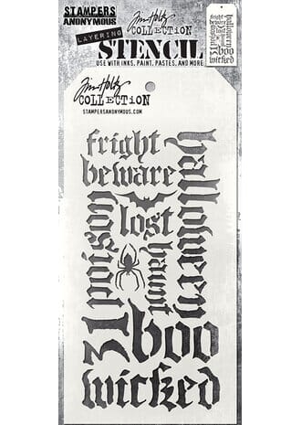 Tim Holtz - Halloween Script Tim Holtz Layering Stencil
