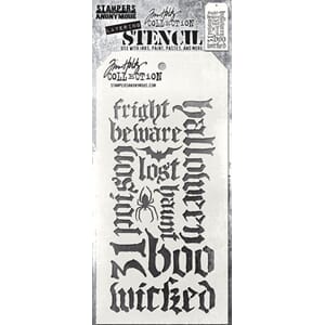Tim Holtz - Halloween Script Tim Holtz Layering Stencil