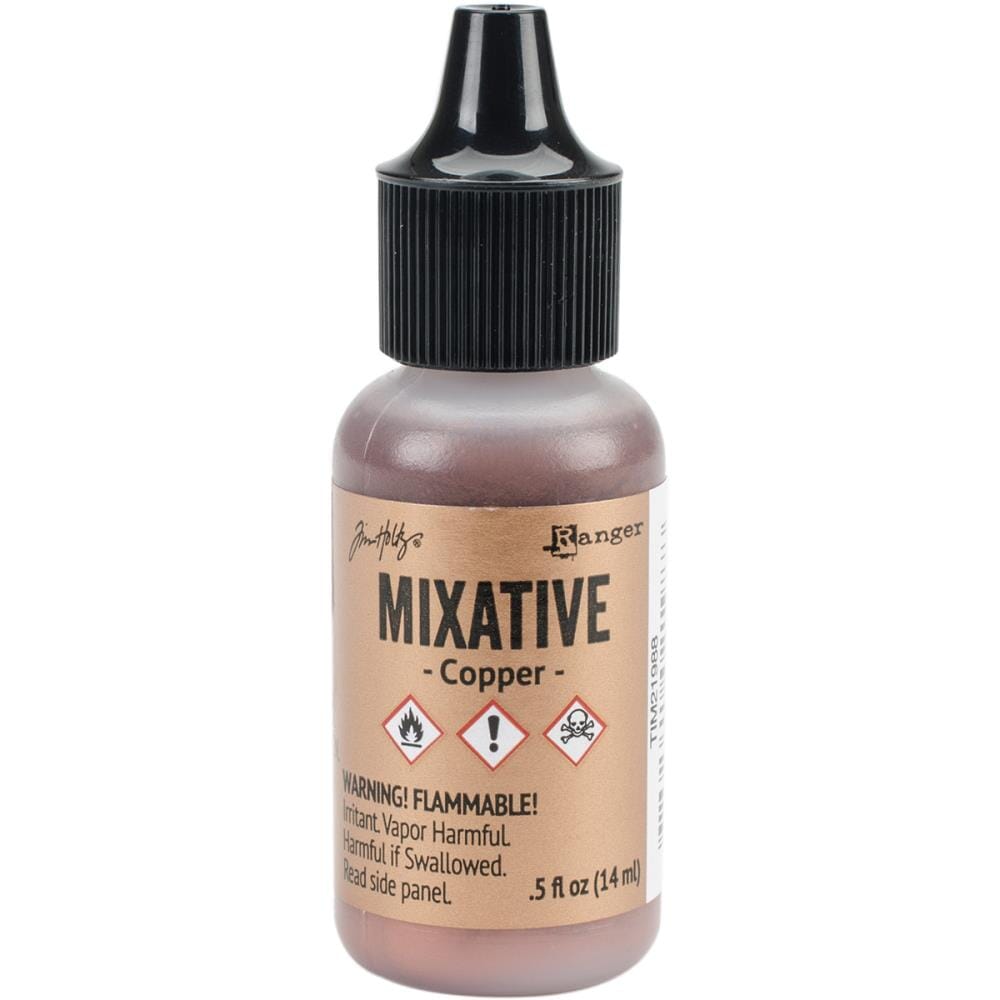 Copper Acetate Ink Adirondack Alcohol Ink - Copper Metallic Mixative, 15ml - HOBBYKUNST NORGE
