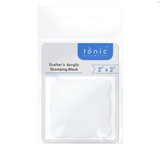 Tonic Studio - Crafters Acrylic Stamping Block. 2x2 inch