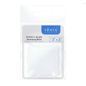 Tonic Studio - Crafters Acrylic Stamping Block. 2x2 inch