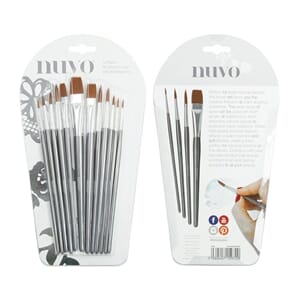 Nuvo - Nylon Pain Brushes, 12/Pkg