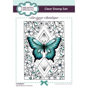 Creative Expressions: Apple Blossom Flutters Clear Stamp