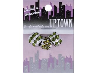 Uptown: Rhinestone Metal Beads 3/Pkg
