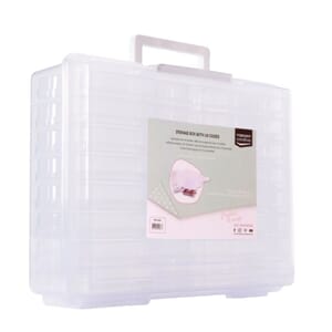 Storage Box with 16 Cases Transparent, str 37,5x30x13 cm
