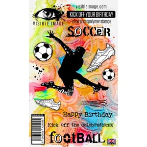 Visible Image - Kick Off Your Birthday A6 Stamp Set