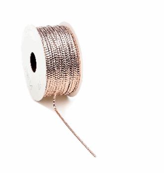 Dekorbånd - Rose Gold Circlé Cord, bredde 3 mm, metervare