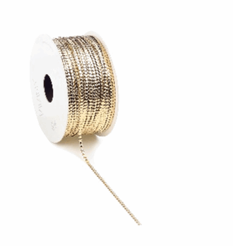 Dekorbånd - Gold Circlé Cord, bredde 3 mm, metervare