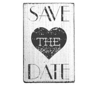 Vintage stamps - Save the Date stamp, str 70x40 mm