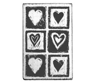 Vintage stamps - Hearts stamp, str 70x40 mm