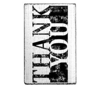 Vintage stamps - Thank You bold. stamp, str 70x40 mm