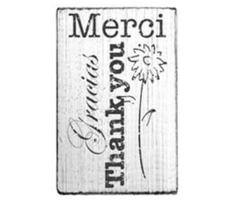 Vintage stamps - Thank You stamp, str 70x40 mm